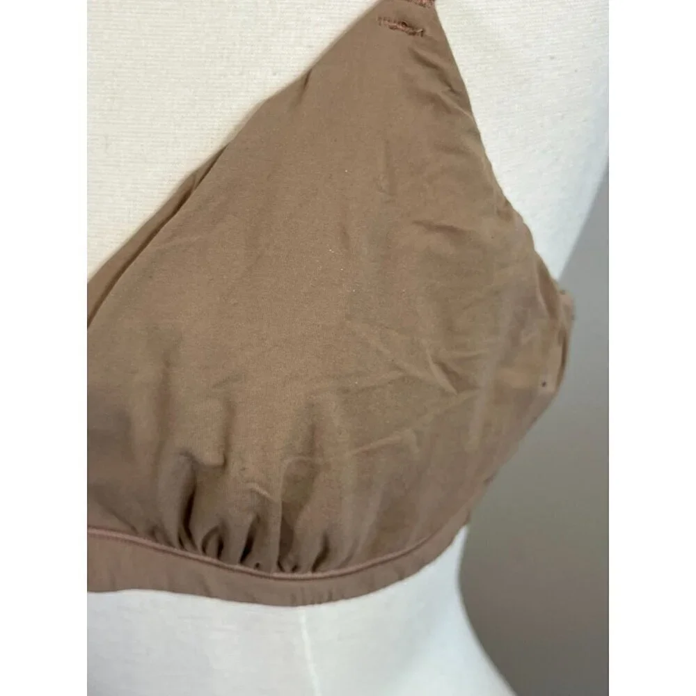 SKIMS Bra Women 2X Beige Fits Everybody Cross Over Stretch Bralette Neutral Sexy - Picture 3 of 11